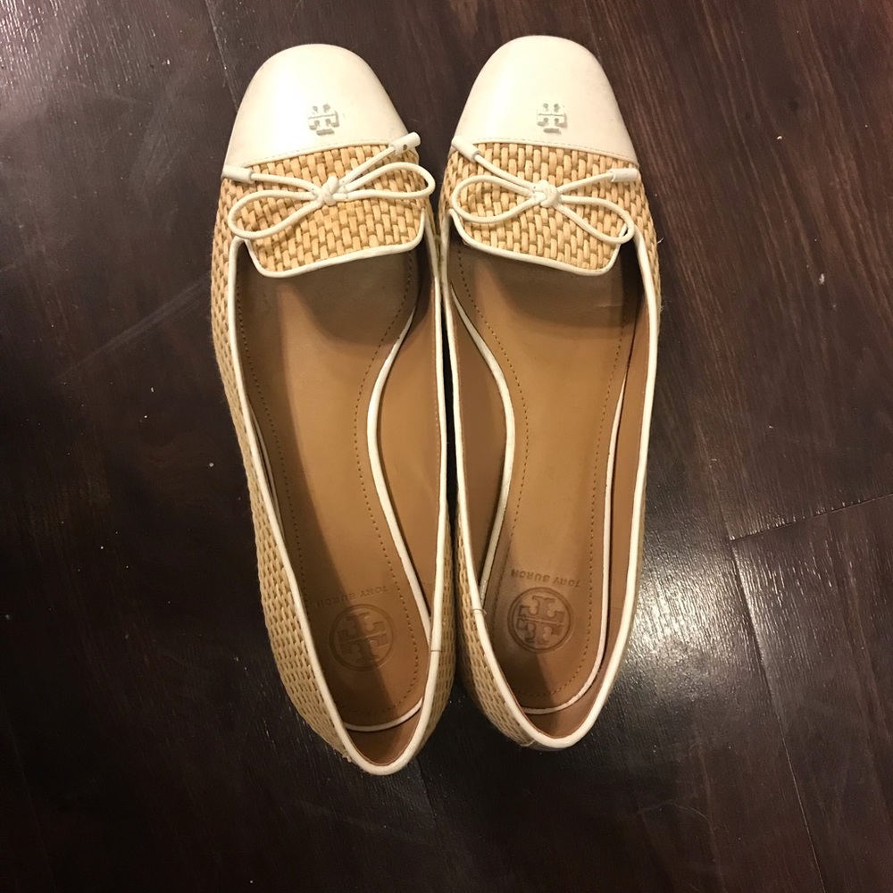 Authentic Tory Burch basketweave flats